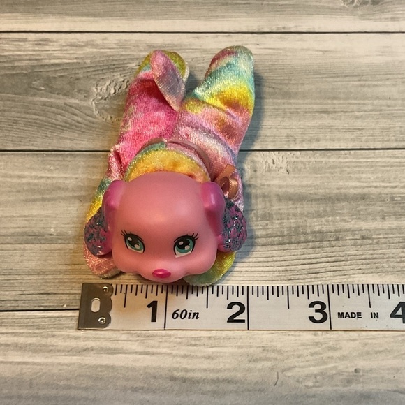 JUST PLAY Puppy Surprise PS Rainbow Plush Pink tye die Toy glitter Ears - Picture 6 of 8